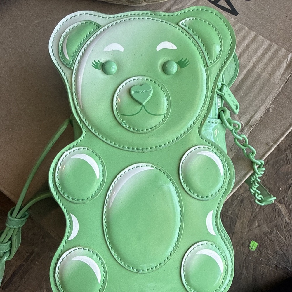 Betsey Johnson Teddy Gummy Bear Novelty Crossbody Bag Green